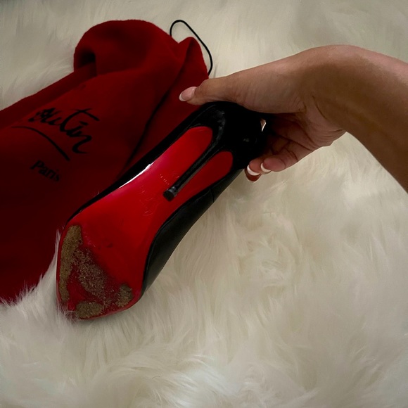 Christian Louboutin So Kate 120 Black Patent Leather Classic Stiletto Pumps - Picture 3 of 6